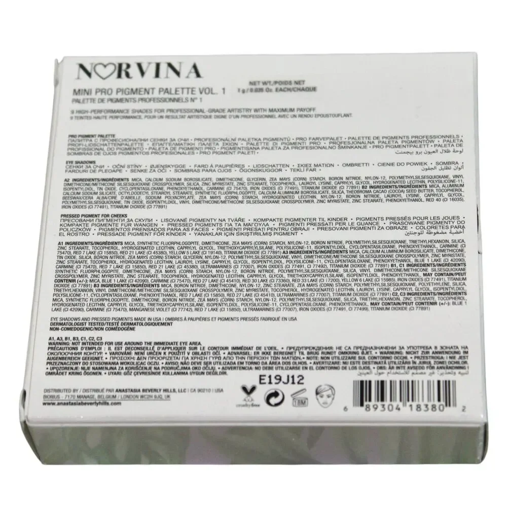 Anastasia Norvina Mini Pro Pigment Palette Vol. 1 NWT Eyeshadow